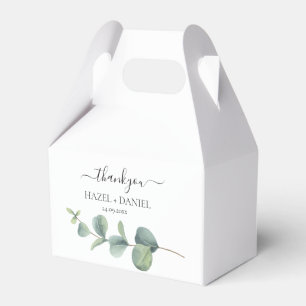 Eucalyptus Greenery Wedding Thank You Favor Box