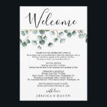 Eucalyptus Greens Wedding Welcome Itinerary Letter Program<br><div class="desc">Welcome your guest with this lovely letter - great for hotel gift bags for for out of town guests! Easily edit with your personal information!</div>