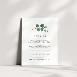 Eucalyptus Grove Guest Information Card