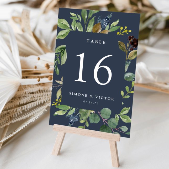Eucalyptus Grove Personalized Table Number Card (Creator Uploaded)