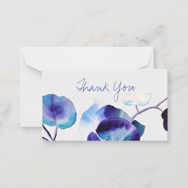Eucalyptus Gum leaves watercolour art Card (Front)