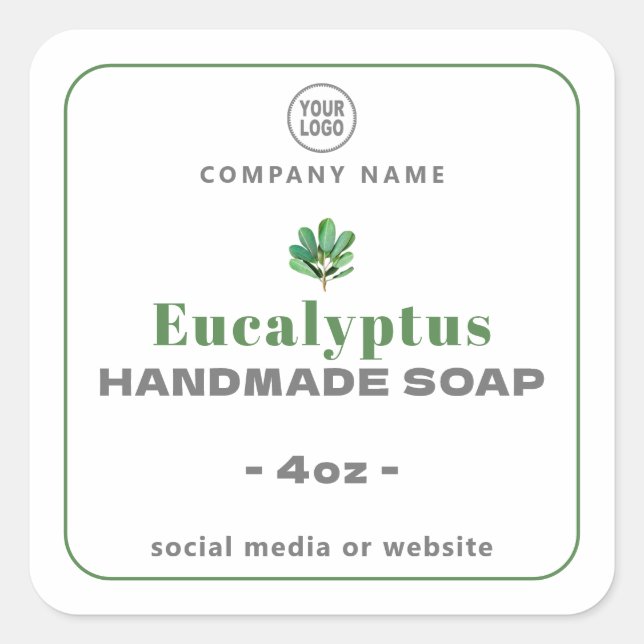 Eucalyptus Handmade Soap Square Sticker (Front)