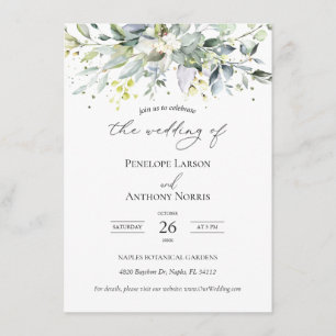 Eucalyptus Herbal Foliage Wedding Invitation