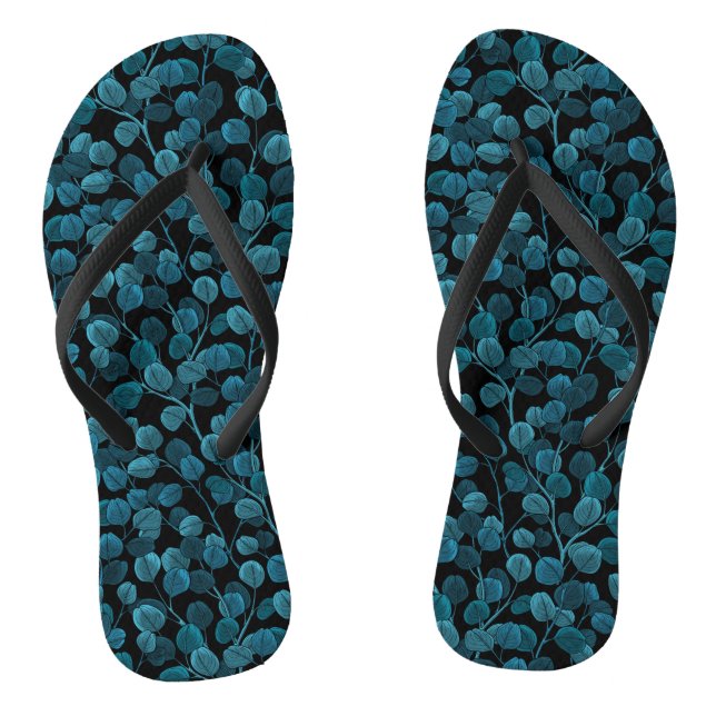 Eucalyptus in blue flip flops (Footbed)