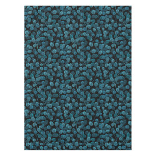 Eucalyptus in blue tablecloth