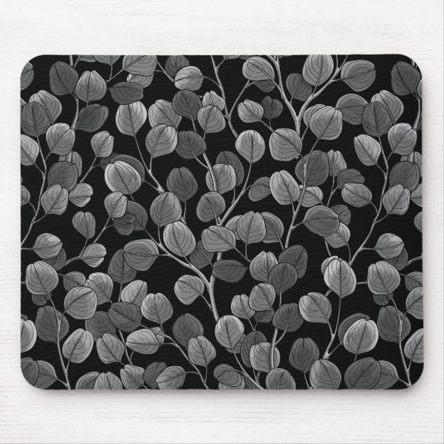 Eucalyptus in gray mouse pad (Front)