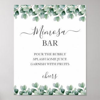 Eucalyptus l Greenery Wedding Mimosa Sign