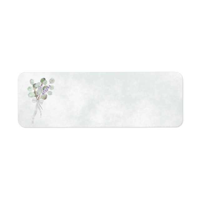 Eucalyptus & Lavender Blank Mariage Adresse de ret (Devant)