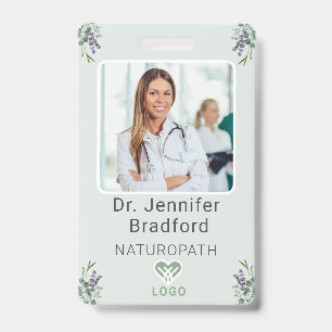 Eucalyptus & Lavender Custom with barcode Badge