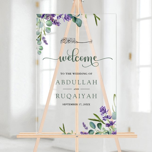 Eucalyptus Lavender Muslim Wedding Welcome (Créateur téléchargé)