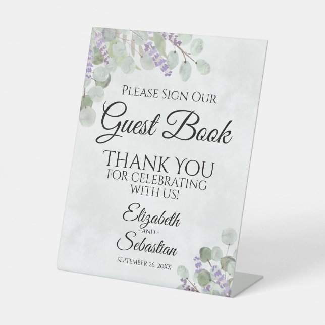 Eucalyptus & Lavender Please Sign Our Guest Book (Front)