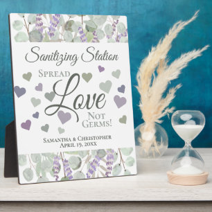 Eucalyptus & Lavender Sanitizing Station Wedding Plaque