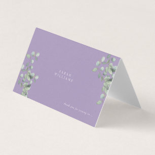 Eucalyptus Lavender Wedding Table Place Card