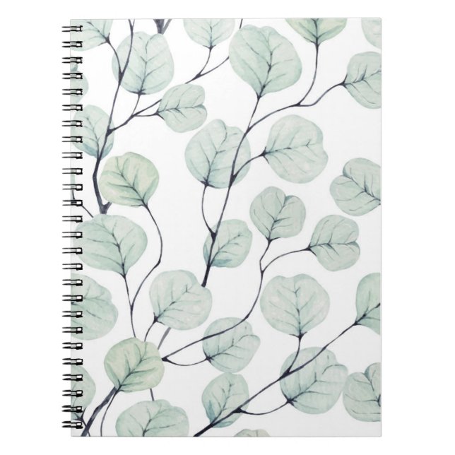Eucalyptus Leaf Background  Notebook (Front)