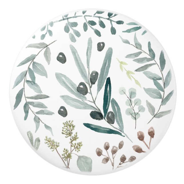 Eucalyptus Leaf Door/Drawer Knob (Front)
