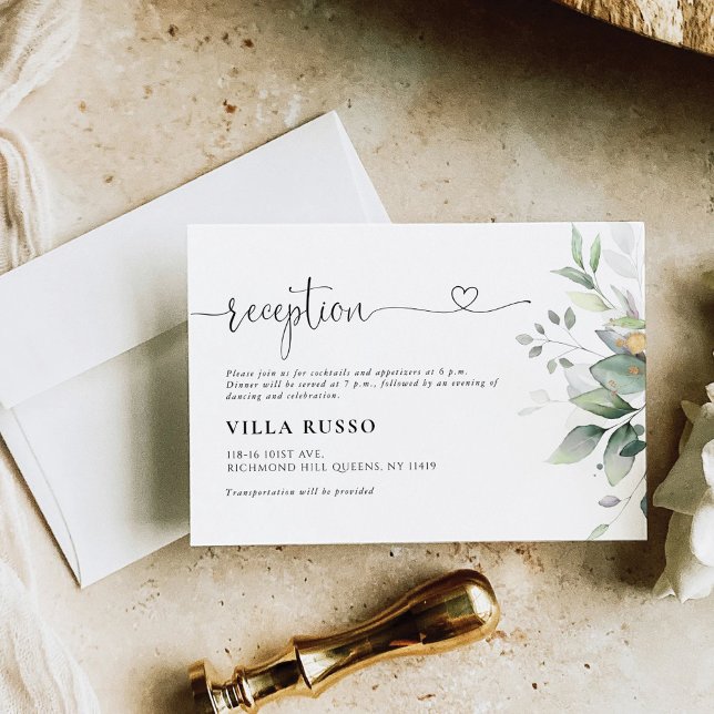 Eucalyptus Leaf Wedding Enclosure Card (Creator Uploaded)