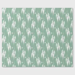 Eucalyptus Leaves and Branches Watercolor Pattern  Wrapping Paper