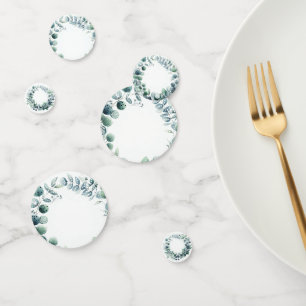 Eucalyptus leaves botanical greenery Wedding Confetti