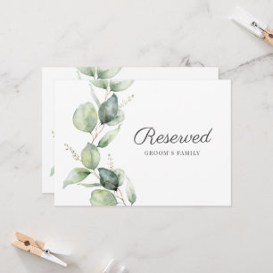 Eucalyptus Leaves Botanical Wedding Reserved Sign