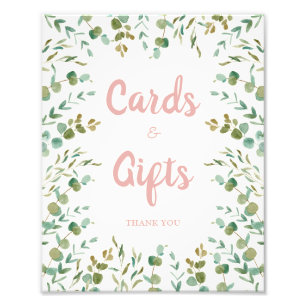 Eucalyptus Leaves Cards and Gifts Sign
