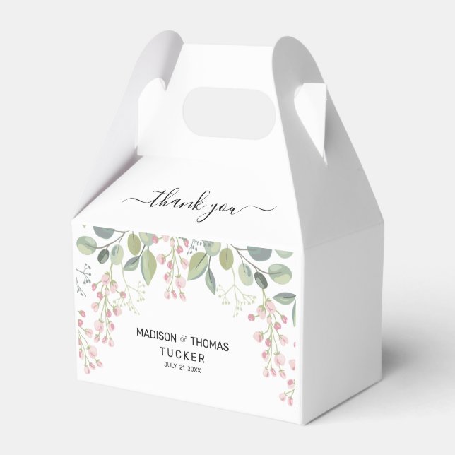 Eucalyptus Leaves  Favor Box (Front Side)