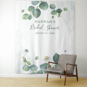 Eucalyptus Leaves Greenery Photo Booth Backdrop Tapestry
