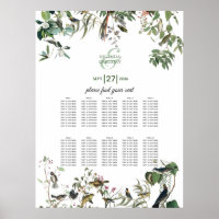 Eucalyptus Leaves Greenery Wedding Seating Chart