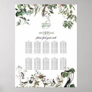 Eucalyptus Leaves Greenery Wedding Seating Chart