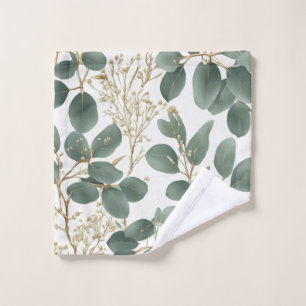 Eucalyptus Leaves Pattern Wash Cloth
