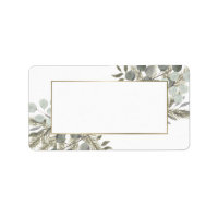 Eucalyptus Leaves & Pine Blank DIY Print Address