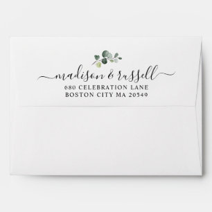 Eucalyptus Leaves Return Address Envelope