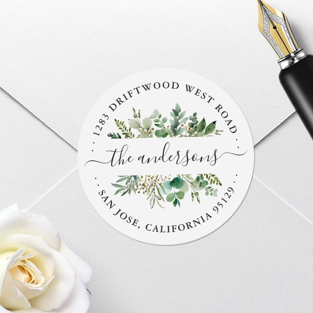 Eucalyptus Leaves Return Address Envelope Seal (Creator Uploaded)
