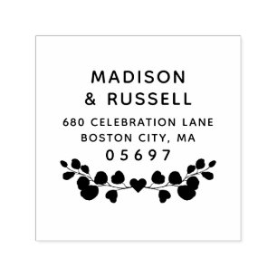 Eucalyptus Leaves Return Address Self-inking Stamp