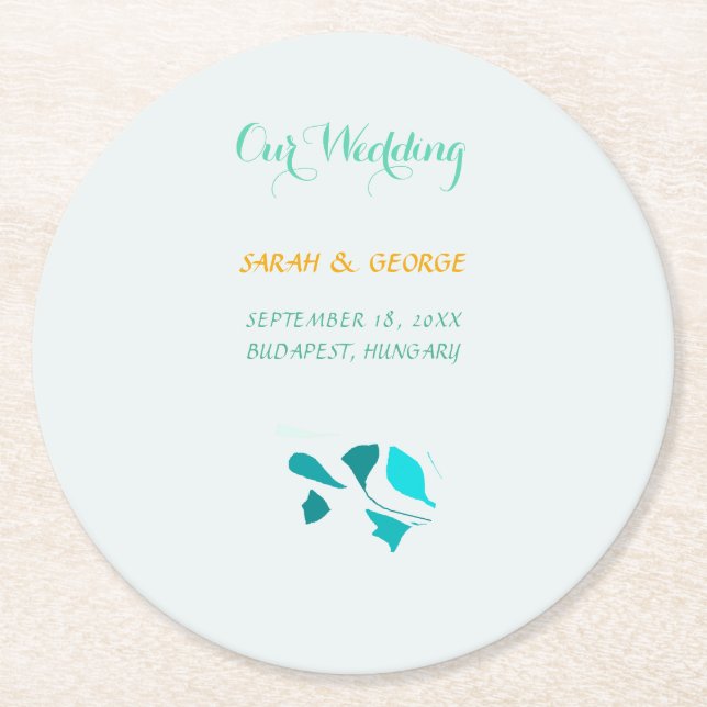 Eucalyptus leaves  round paper coaster (Front)