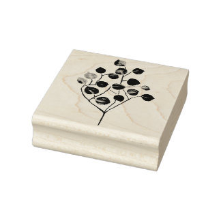 Eucalyptus leaves rubber stamp