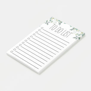 Eucalyptus Leaves To Do List or Grocery List Post-it Notes