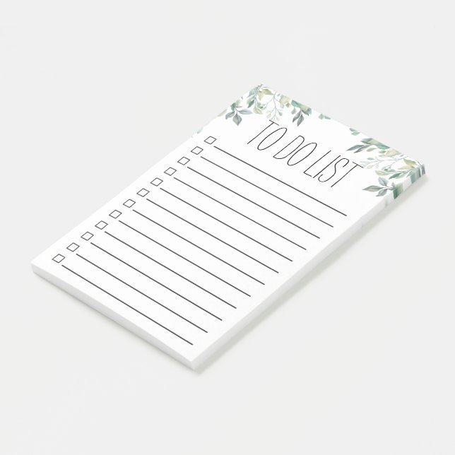 Eucalyptus Leaves To Do List or Grocery List Post-it Notes (Angled)