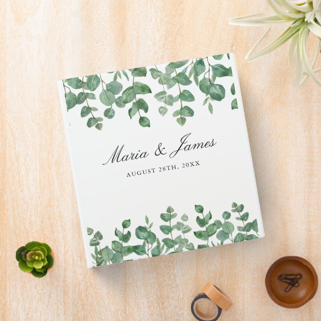 Eucalyptus Leaves Wedding Binder (In Situ)