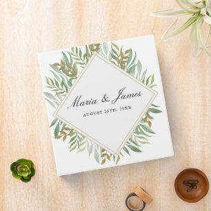 Eucalyptus Leaves Wedding Binder