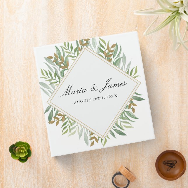 Eucalyptus Leaves Wedding Binder (In Situ)