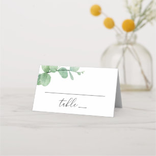 Eucalyptus Leaves Wedding Elegant Outdoor Garden Place Card