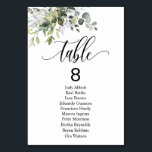 Eucalyptus Leaves Wedding Event Seating Chart Table Number<br><div class="desc">This simply elegant minimalist table number card features beautiful script writing accompanied with a watercolor greenery foliage leaves arrangement. The elegant calligraphy wording of "table" cannot be changed, but you can edit the colour. You cannot edit/change the eucalyptus greenery foliage leaves arrangement You can personalize/customize the table number card and...</div>