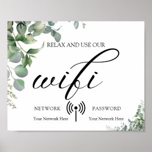 Eucalyptus Leaves Wedding Poster