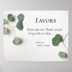 Eucalyptus leaves with text space poster