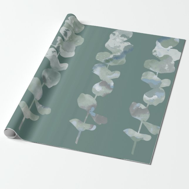 Eucalyptus Leaves  Wrapping Paper (Unrolled)