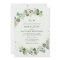 eucalyptus leaves wreath wedding invitation
