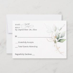 Eucalyptus léger Glow Gold no Repas RSVP