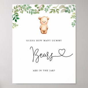 Eucalyptus little bear guess how many gummy bears poster