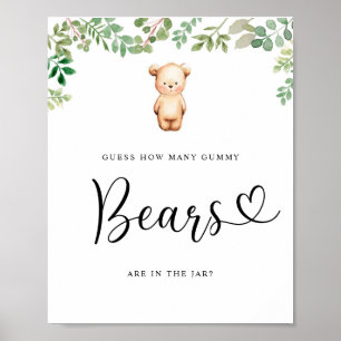 Eucalyptus little bear guess how many gummy bears poster