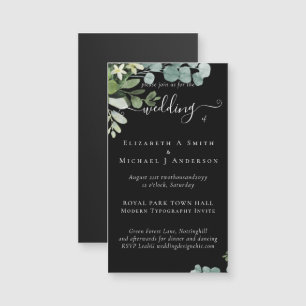 Eucalyptus Mariage Aquarelle verte Invitations